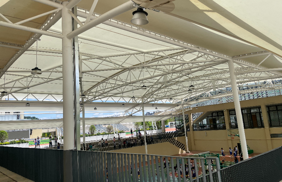 德陽市青衣江路小學校風雨操場膜結構工程